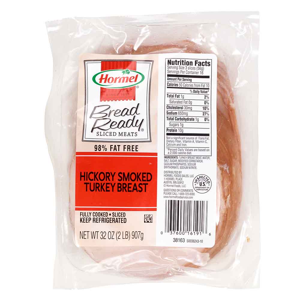 HORMEL™ BREAD READY™ Smoked Turkey, Sliced, 0.67 oz per slice