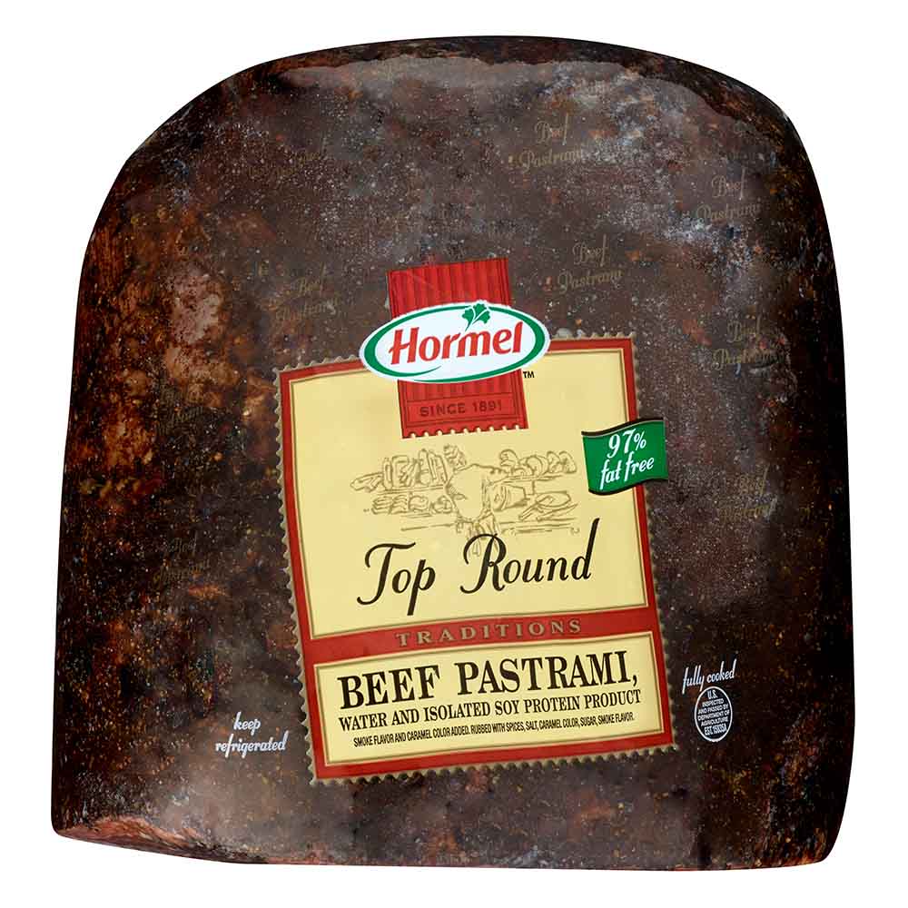 HORMEL™  Pastrami, Top Round, Cap-Off, Cooked Well Done, Deli-Faced