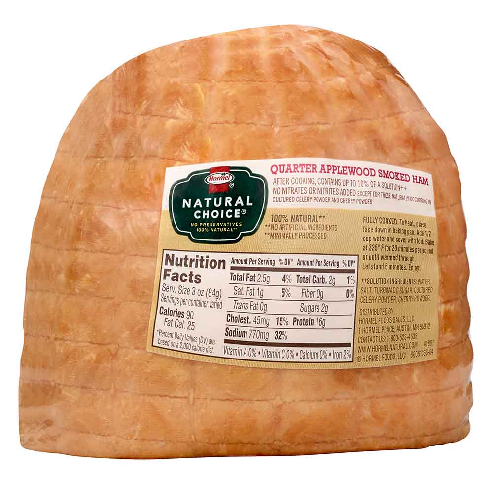 HORMEL™  NATURAL CHOICE™  Applewood Smoked Ham, Quartered